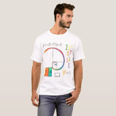 Fibonacci Sequence & Golden Ratio Wiskunde T-shirt (Voorkant volledig)