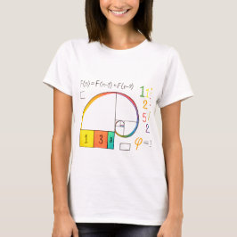 Fibonacci Sequence & Golden Ratio Wiskunde T-shirt