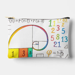 Fibonacci Sequence & Golden Ratio Wiskunde Zip Pou Etui
