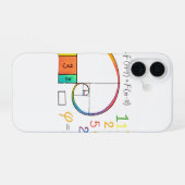 Fibonacci Sequence Spiral iPhone Case 16 Hoesje (Achterkant horizontaal)