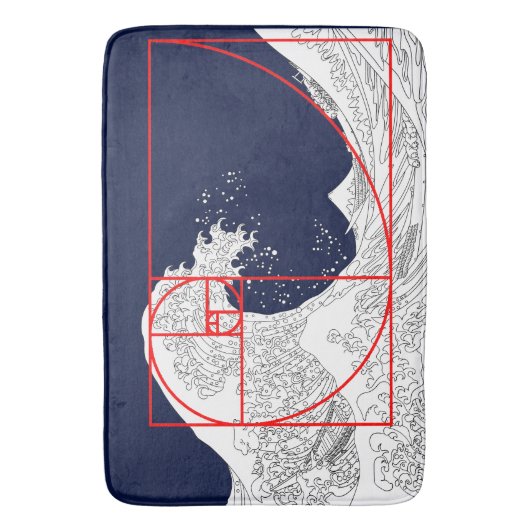 Fibonacci sequentie en de Grote Golf Badmat (Voorkant Verticaal)