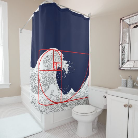 Fibonacci sequentie en de Grote Golf Douchegordijn (In situ)