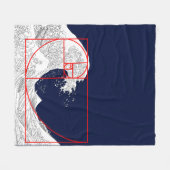 Fibonacci sequentie en de Grote Golf Fleece Deken (Voorkant (Horizontaal))