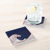 Fibonacci sequentie en de Grote Golf Glazen Onderzetter (Schuin)