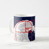 Fibonacci sequentie en de Grote Golf Koffiemok (Voorkant links)