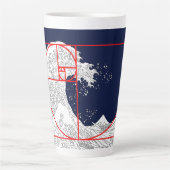 Fibonacci sequentie en de Grote Golf Latte Mok (Voorkant)