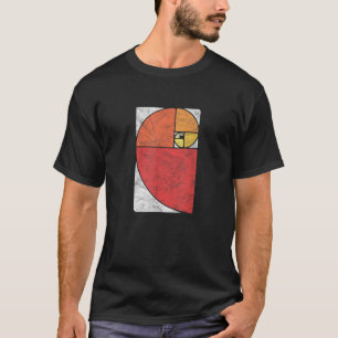 Fibonacci-sequentie Golden Ratio Spiraal Dis T-shirt