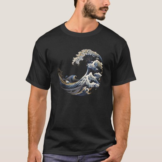 Fibonacci-sequentie Kanagawa-golf T-shirt (Voorkant)