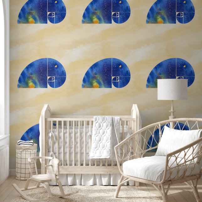 Fibonacci Spiraal Olifant - Gulden Snede 1 Behang (Kinderen)