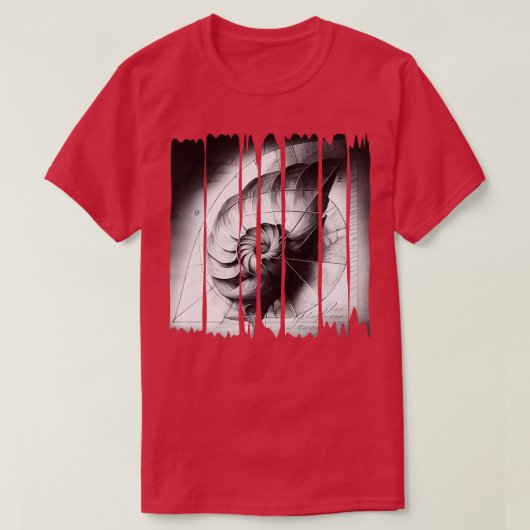 Fibonacci-spiraal T-shirt (Design voorkant)