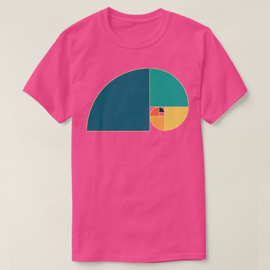 Fibonacci Spiraal T-shirt (Design voorkant)