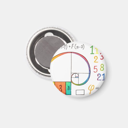 Fibonacci-spiraalmagneet Magneet (Voorkant / Achterkant)