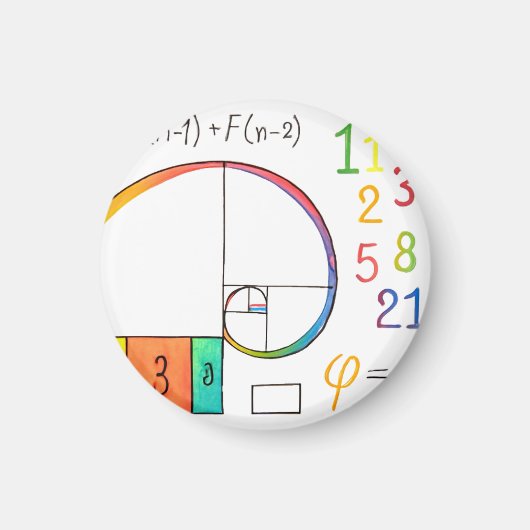 Fibonacci-spiraalmagneet Magneet (Voorkant)