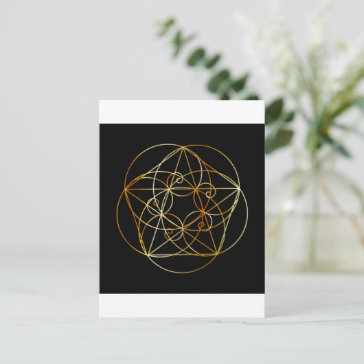 Fibonacci Spiral- De heilige geometrie Briefkaart (Staand voorkant)