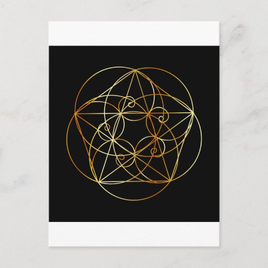 Fibonacci Spiral- De heilige geometrie Briefkaart (Voorkant)