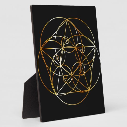Fibonacci Spiral- De heilige geometrie Fotoplaat (Zijkant)