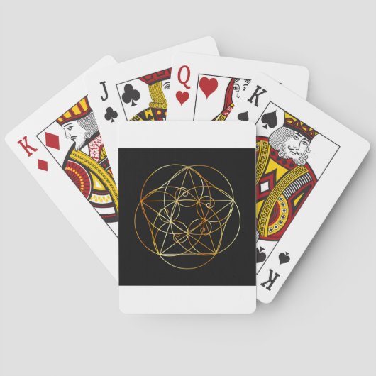 Fibonacci Spiral- De heilige geometrie Speelkaarten (Achterkant)
