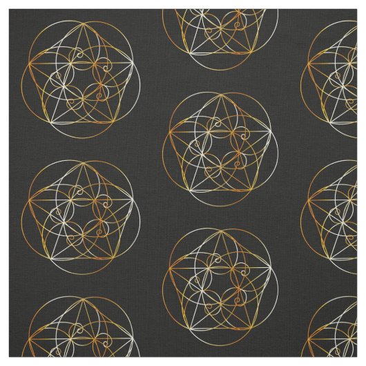 Fibonacci Spiral- De heilige geometrie Stof (Swatch)
