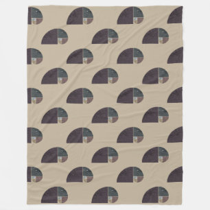 Fibonacci Spiral Elephant - Gouden Ratio 2 Fleece Deken