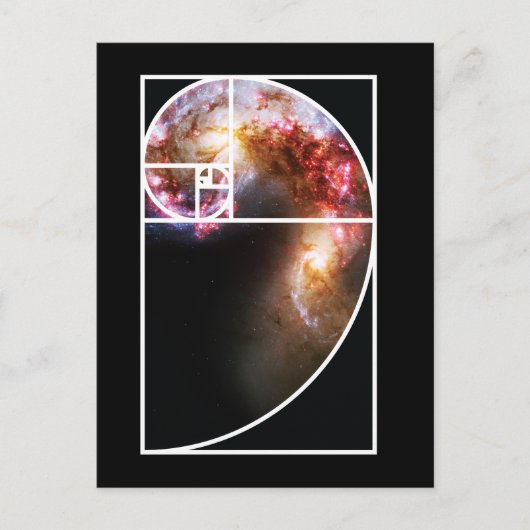 Fibonacci Spiral Galaxy Briefkaart (Voorkant)