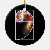 Fibonacci Spiral Galaxy Keramisch Ornament (Voorkant)