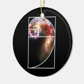 Fibonacci Spiral Galaxy Keramisch Ornament (Links)