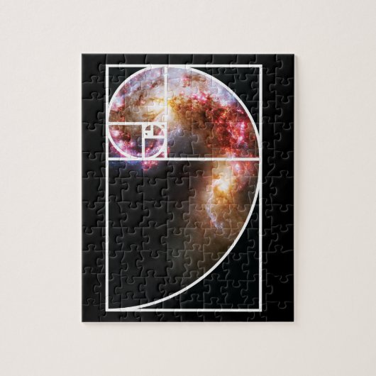 Fibonacci Spiral Galaxy Legpuzzel (Verticaal)