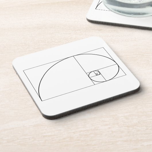 Fibonacci Spiral Golden Ratio Bier Onderzetter (Linkerzijde)