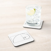 Fibonacci Spiral Golden Ratio Bier Onderzetter (Rechterzijde)