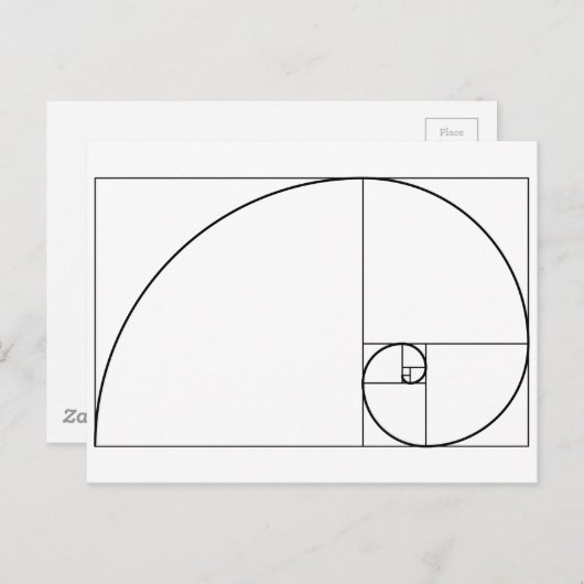 Fibonacci Spiral Golden Ratio Briefkaart (Voorkant / Achterkant)