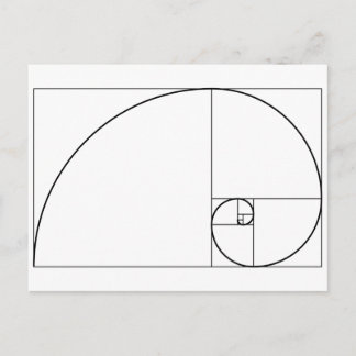 Fibonacci Spiral Golden Ratio Briefkaart