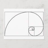 Fibonacci Spiral Golden Ratio Briefkaart (Voorkant)