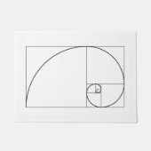 Fibonacci Spiral Golden Ratio Deurmat (Voorkant)