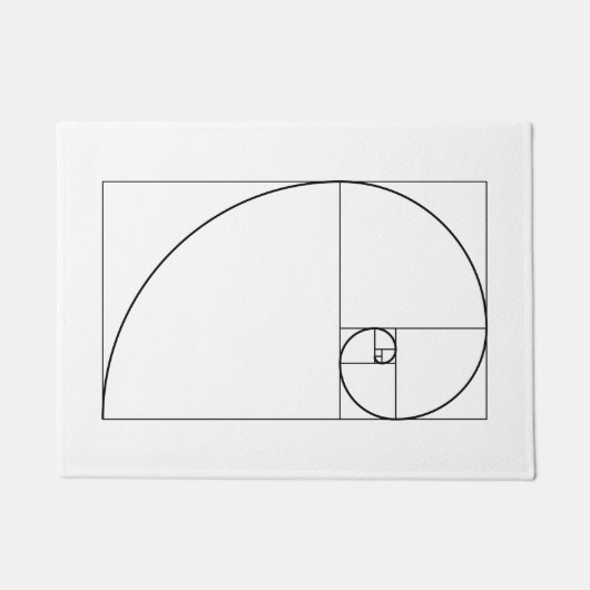 Fibonacci Spiral Golden Ratio Deurmat (Voorkant)