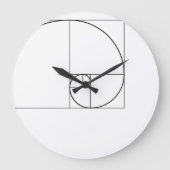 Fibonacci Spiral Golden Ratio Grote Klok (Voorkant)