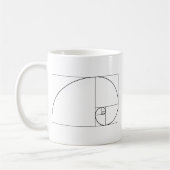 Fibonacci Spiral Golden Ratio Koffiemok (Links)