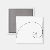 Fibonacci Spiral Golden Ratio Magneet (Voorkant / Achterkant)
