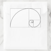 Fibonacci Spiral Golden Ratio Rechthoekige Sticker (Tas)