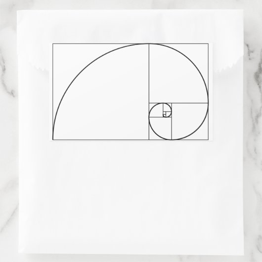 Fibonacci Spiral Golden Ratio Rechthoekige Sticker (Tas)