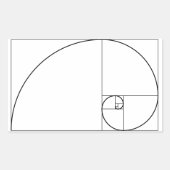 Fibonacci Spiral Golden Ratio Rechthoekige Sticker (Voorkant)