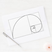 Fibonacci Spiral Golden Ratio Rechthoekige Sticker (Envelop)