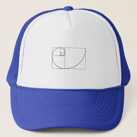 Fibonacci Spiral Golden Section Geometry Trucker Pet (Voorkant)