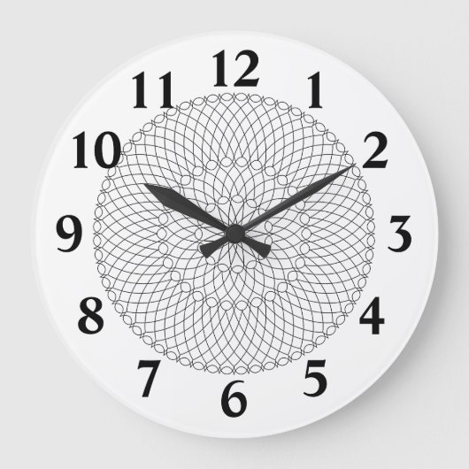 Fibonacci Spiral Loops Grote Klok (Voorkant)
