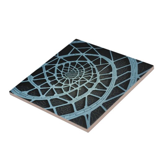 Fibonacci Spiral Moderne Kunst Keramische Tegel Tegeltje (Zijkant)