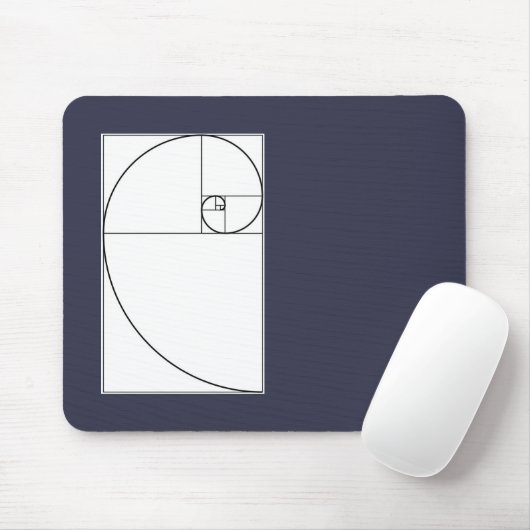 Fibonacci spiral mousepad muismat (Met muis)