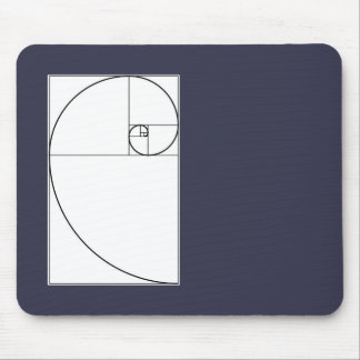Fibonacci spiral mousepad muismat