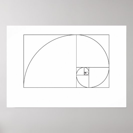 Fibonacci Spiral Poster (Voorkant)