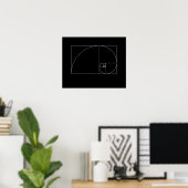 Fibonacci Spiral Poster (Thuiskantoor)