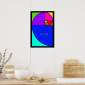 Fibonacci Spiral Poster (Keuken)