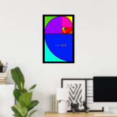 Fibonacci Spiral Poster (Thuiskantoor)